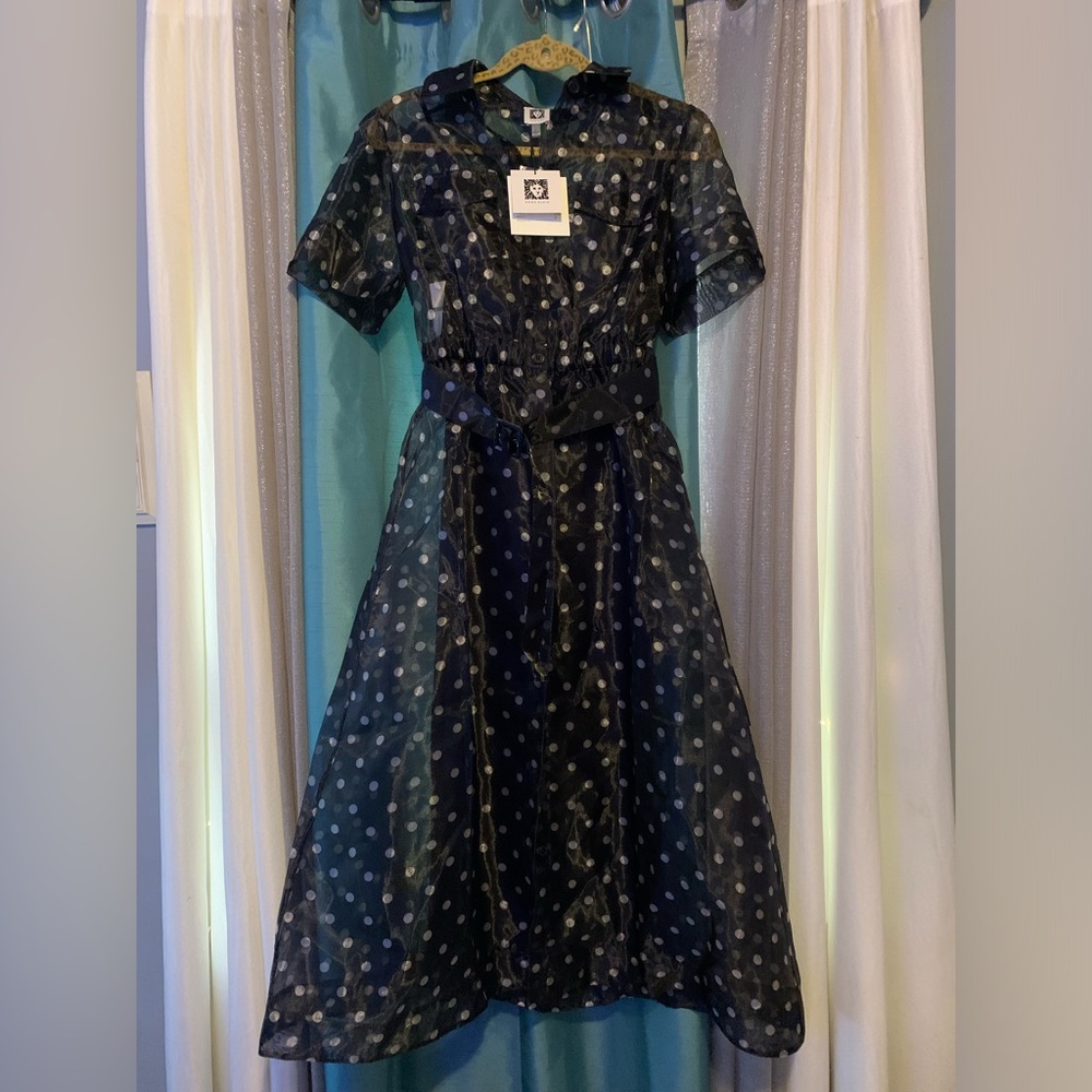 ANNE KLEIN BLACK/ANNE WHITE SIZE 2 2 PEICE DRESS